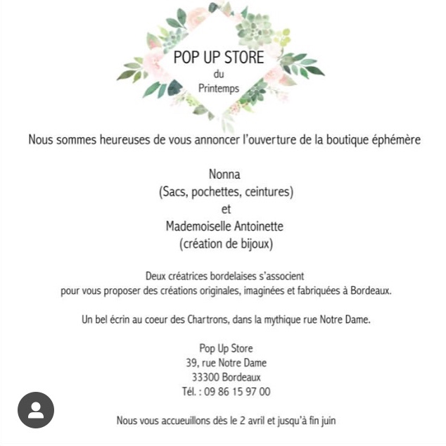 POP UP STORE du Printemps
